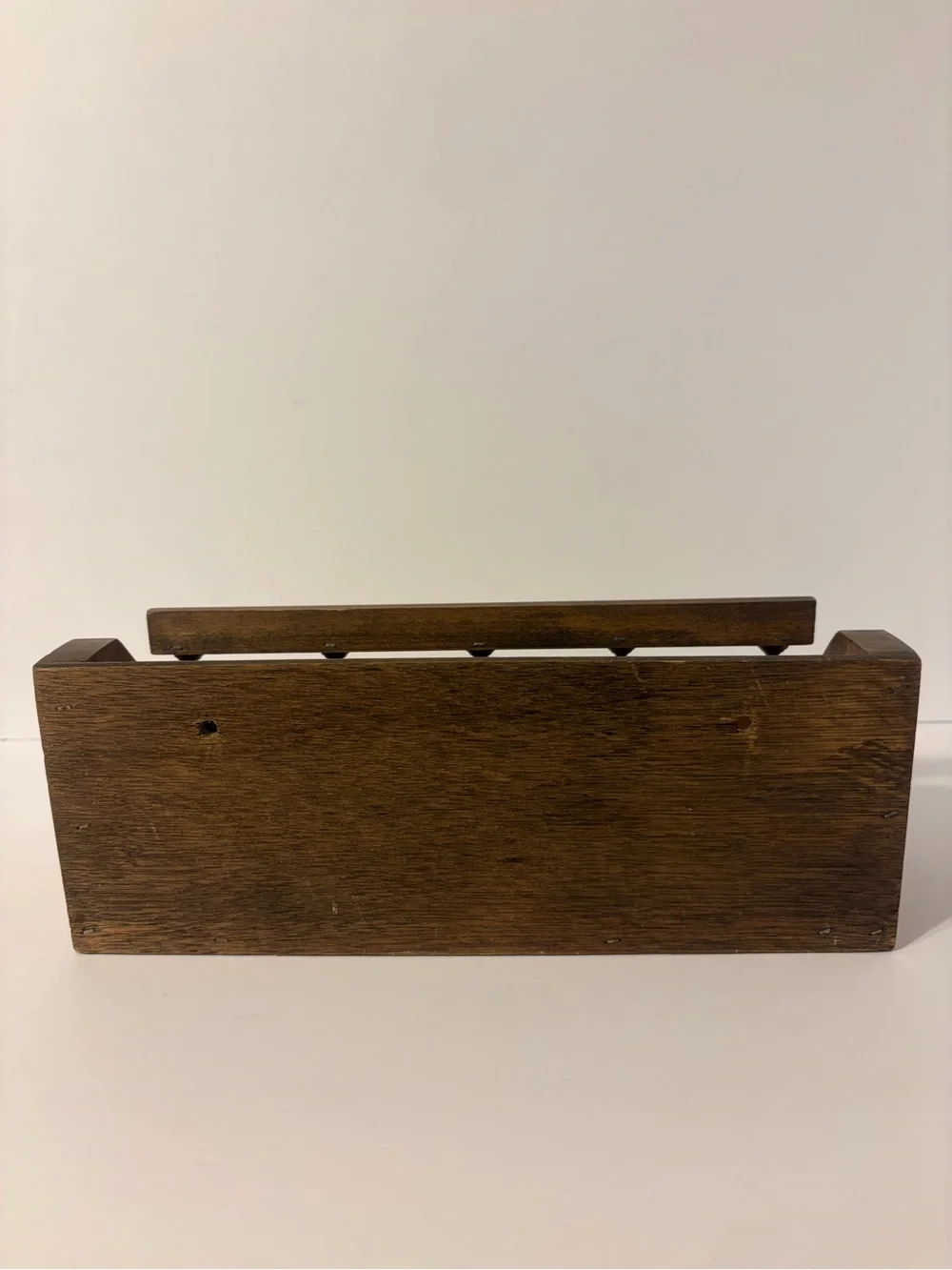 Vintage wood wall shelf spindle spice rack trinket shelf rustic farmhouse decor